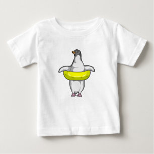 Camiseta Pinguim com anel de Natação