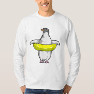 Camiseta Pinguim com anel de Natação