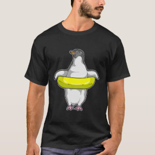 Camiseta Pinguim com anel de Natação