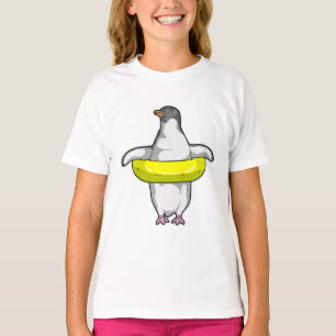Camiseta Pinguim com anel de Natação