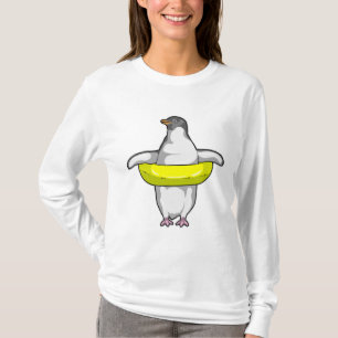 Camiseta Pinguim com anel de Natação