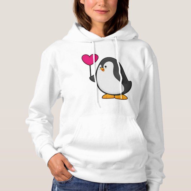 Camiseta Pinguim com balão de coração (Frente)