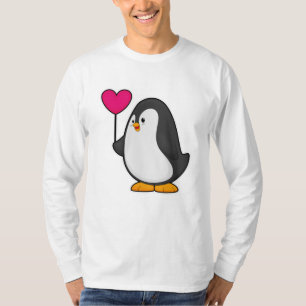Camiseta Pinguim com balão de coração