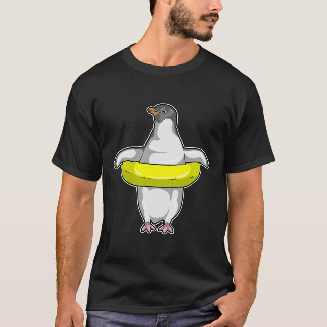 Camiseta Pinguim com bóia de natação (Frente)