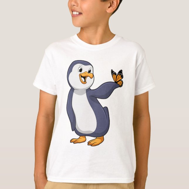 Camiseta Pinguim com borboleta (Frente)