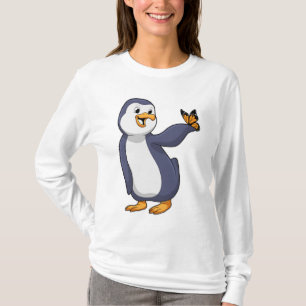 Camiseta Pinguim com borboleta