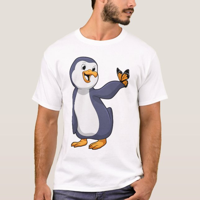 Camiseta Pinguim com borboleta (Frente)