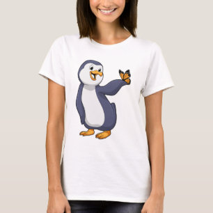 Camiseta Pinguim com borboleta