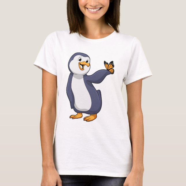 Camiseta Pinguim com borboleta (Frente)