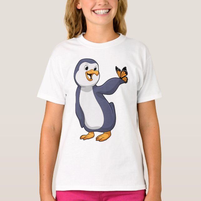 Camiseta Pinguim com borboleta (Frente)