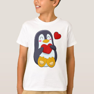 Camiseta Pinguim com coração