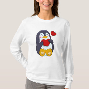 Camiseta Pinguim com coração