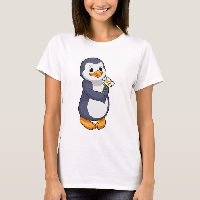 Camiseta Pinguim com Daisy (Frente)