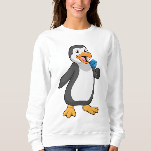 Camiseta Pinguim com doces de pirulito (Frente)