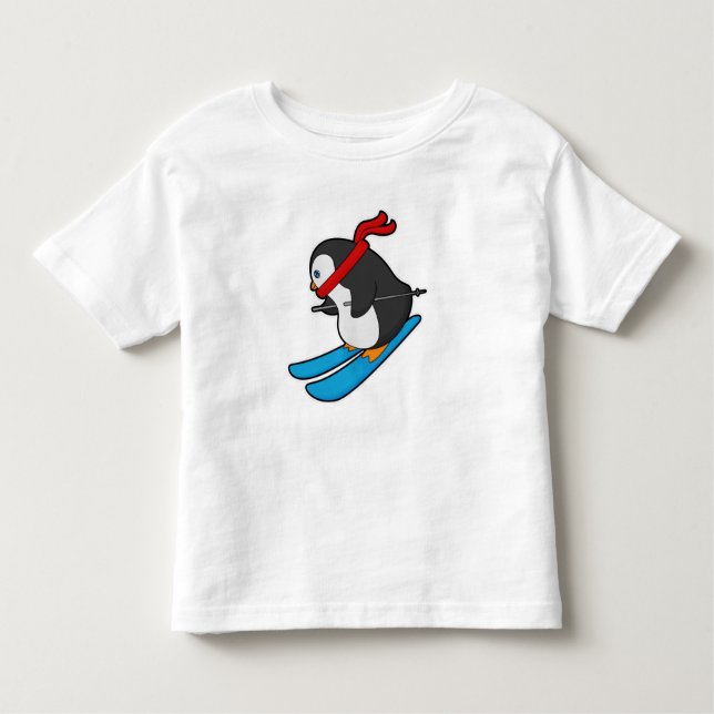 Camiseta Pinguim com esqui (Frente)