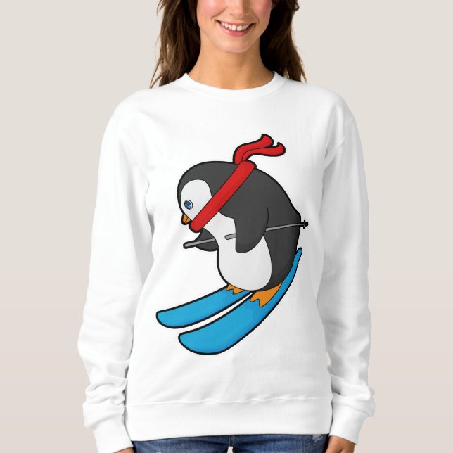 Camiseta Pinguim com esqui (Frente)