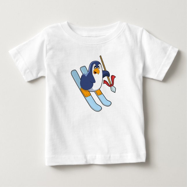 Camiseta Pinguim com esqui (Frente)