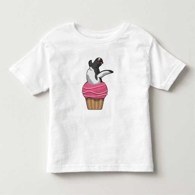 Camiseta Pinguim com Muffin (Frente)