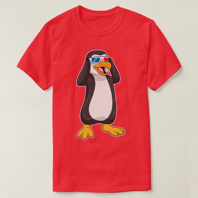 Camiseta Pinguim com óculos (Frente do Design)