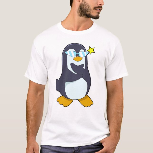 Camiseta Pinguim com óculos de sol (Frente)