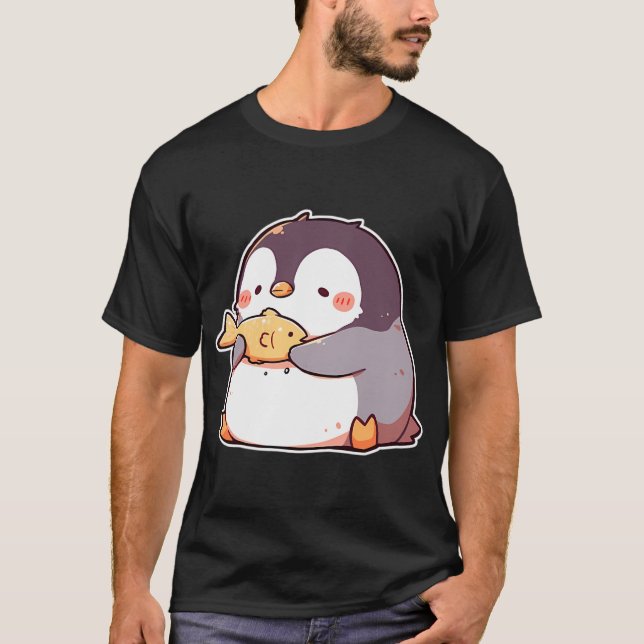 Camiseta Pinguim com peixe (Frente)