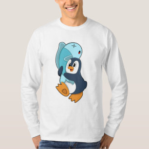 Camiseta Pinguim com Peixe