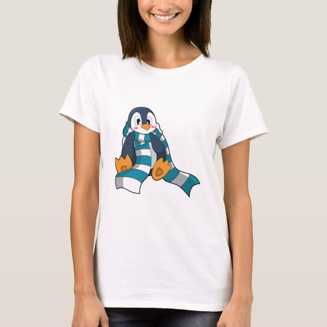 Camiseta Pinguim com Scarf (Frente)