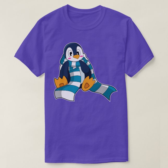 Camiseta Pinguim com Scarf (Frente do Design)