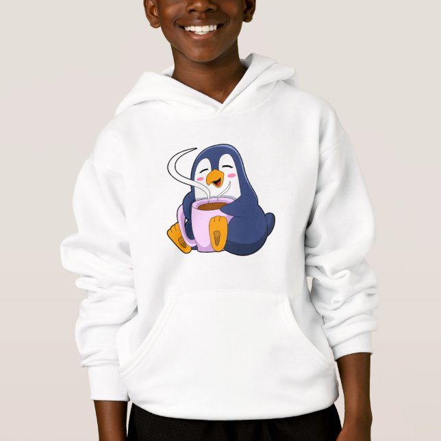 Camiseta Pinguim com taça de café (Frente)
