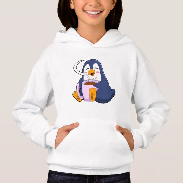 Camiseta Pinguim com taça de café (Frente)