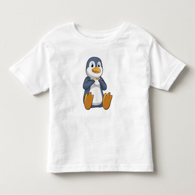 Camiseta Pinguim com Taça do Café (Frente)