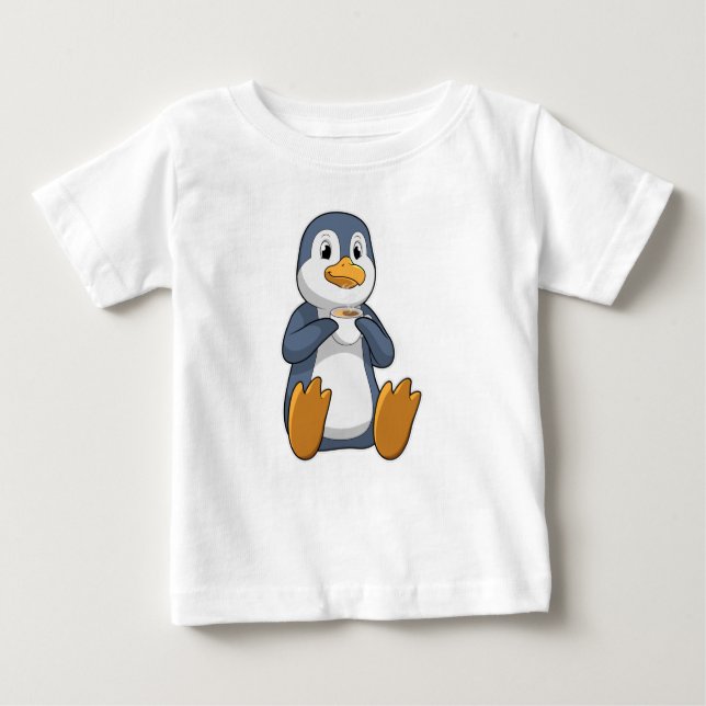 Camiseta Pinguim com Taça do Café (Frente)