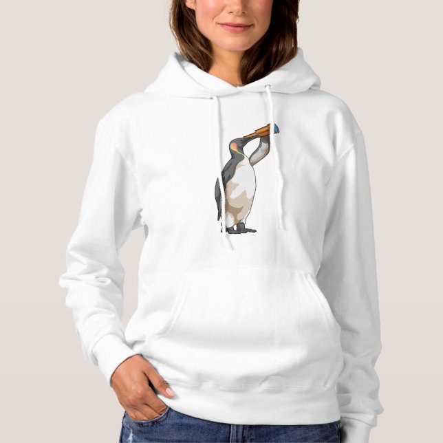 Camiseta Pinguim com telescópio (Frente)