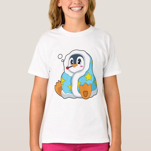 Camiseta Pinguim com termômetro clínico (Frente)