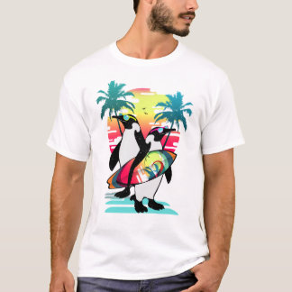 Camiseta Pinguim com vibes de praia 