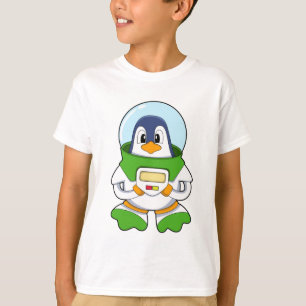 Camiseta Pinguim como astronauta com fantasia