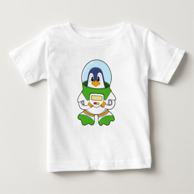 Camiseta Pinguim como astronauta com fantasia (Frente)