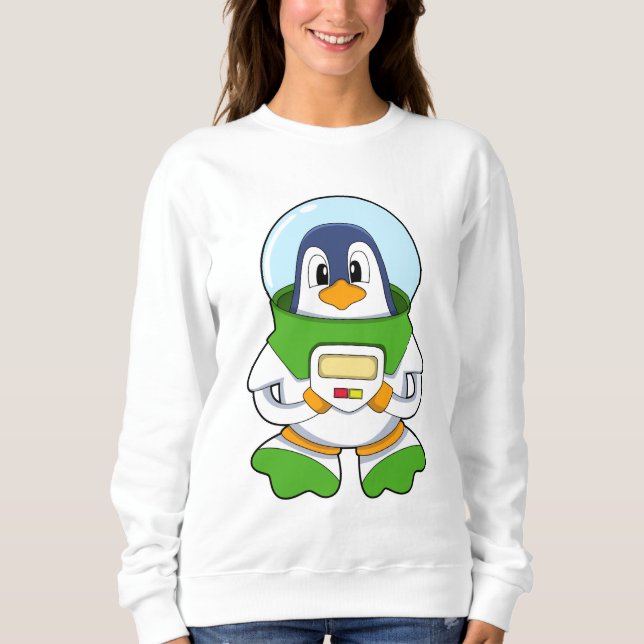 Camiseta Pinguim como astronauta com fantasia (Frente)