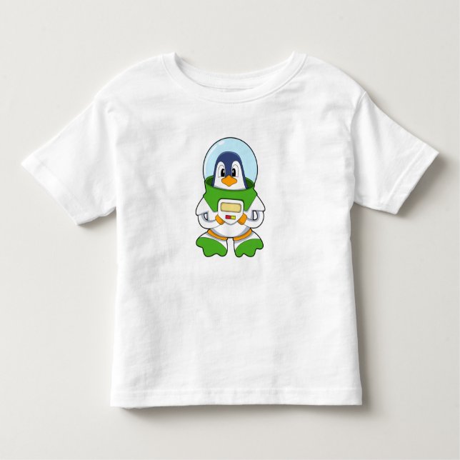Camiseta Pinguim como astronauta com fantasia (Frente)