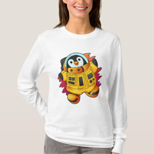 Camiseta Pinguim como astronauta em trajes