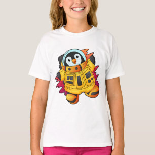 Camiseta Pinguim como astronauta em trajes