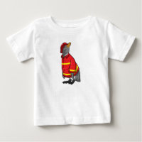 Pinguim como Bombeiro com Capacete