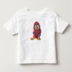 Camiseta Pinguim como Bombeiro com Extinguista