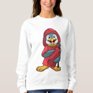 Camiseta Pinguim como Bombeiro com Extinguista