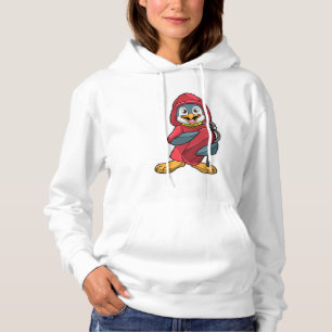 Camiseta Pinguim como Bombeiro com extintor de incêndio