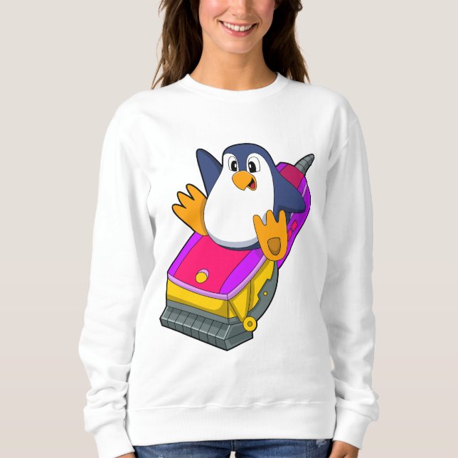 Camiseta Pinguim como cabeleireiro com Razor (Frente)