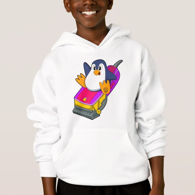 Camiseta Pinguim como cabeleireiro com Razor (Frente)