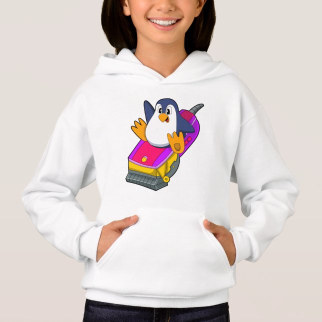 Camiseta Pinguim como cabeleireiro com Razor (Frente)