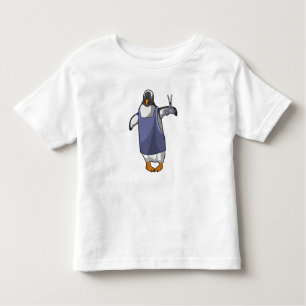 Camiseta Pinguim como cabeleireiro com tesoura