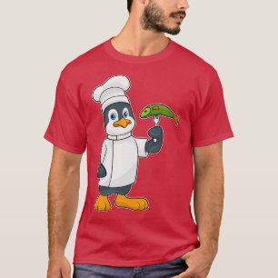 Camiseta Pinguim como cozinheiro com avental de Cozinhar de
